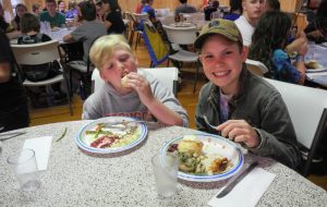Safe dining at Camp Blue Spruce