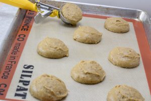 scooping batter for whoopie pies