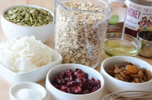 Ingredients to make allergen Free granola