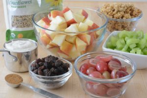 Ingredients to make allergen free waldorf salad