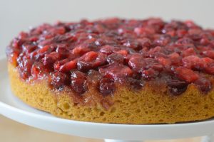 Gluten Free Cranberry Pumpkin Upside Down Cake Recipe