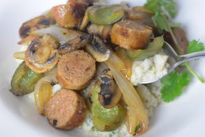 Sausage, onions, peppers, and mushrooms Recipes
