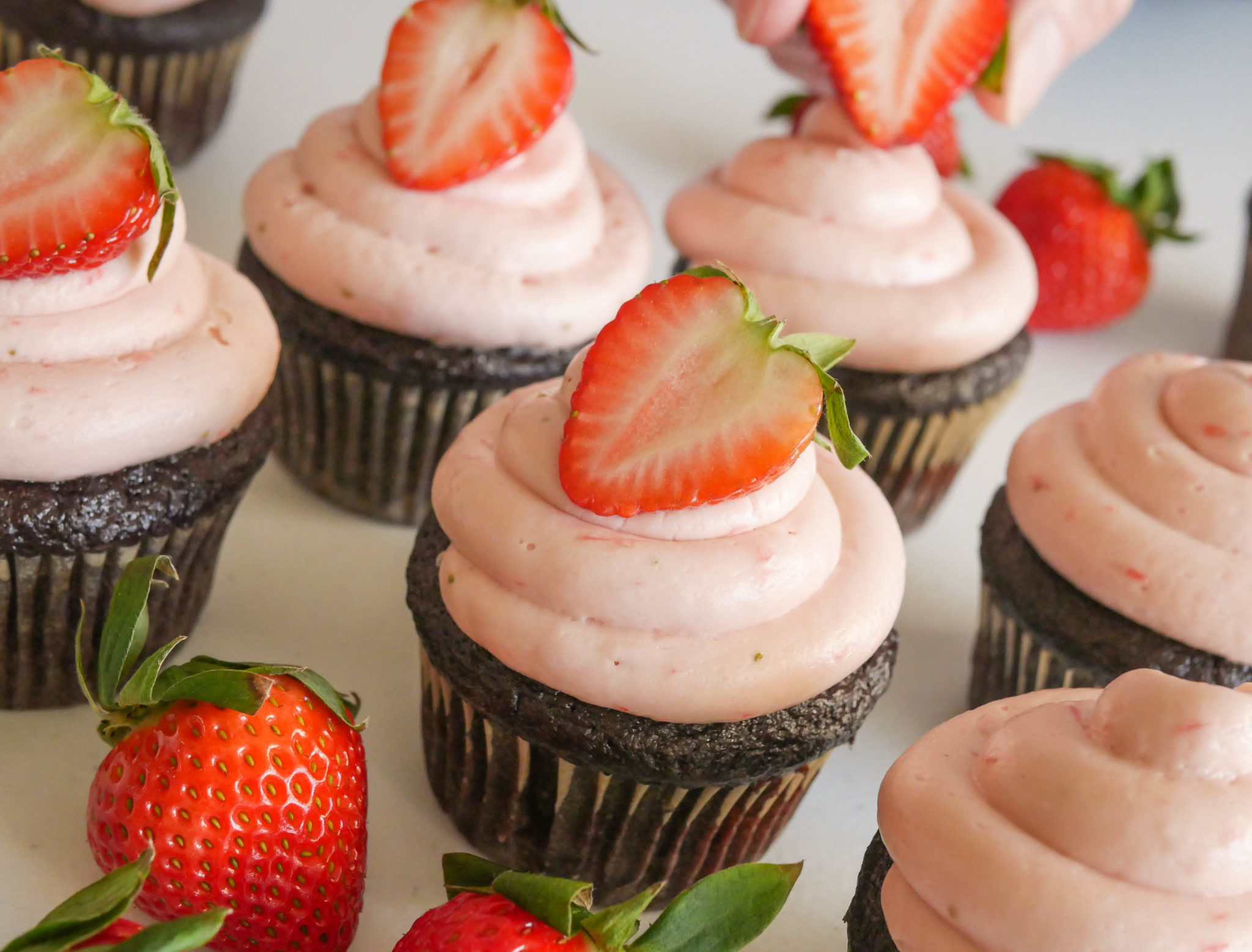 Chocolate Cupcakes with Strawberry Frosting - Your Allergy Chefs ...