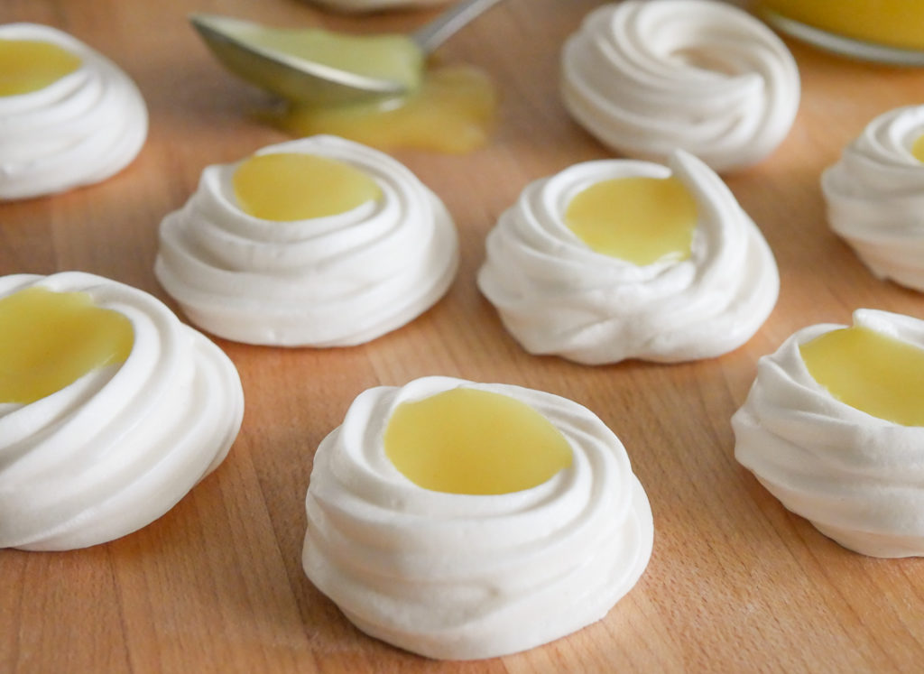 Meringue Cookies with lemon curd 3 - Your Allergy Chefs